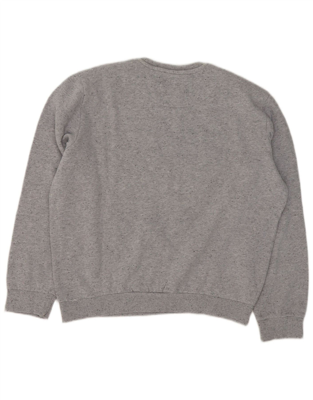 GAS grafisk sweatshirt til mænd, stor grå flækket bomuld