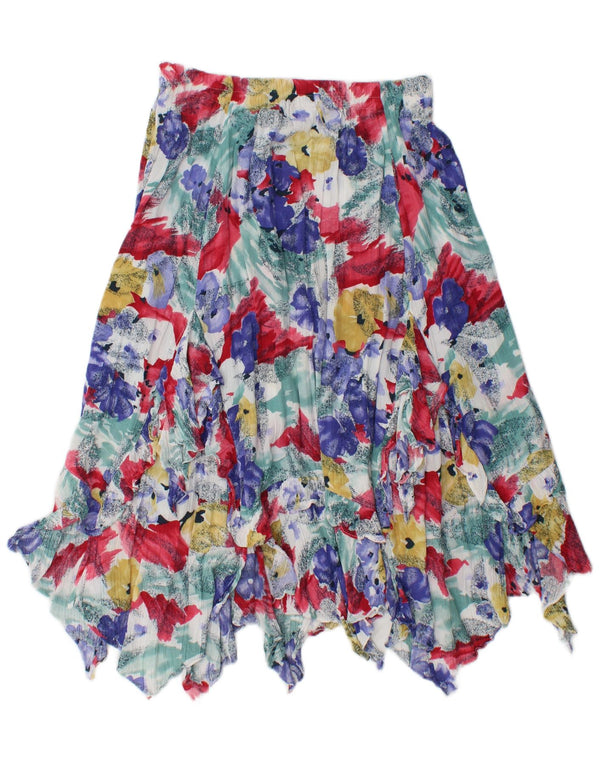 Ellyz Dame Højtalje Asymmetrisk Nederdel Large W30 Multicolored Floral
