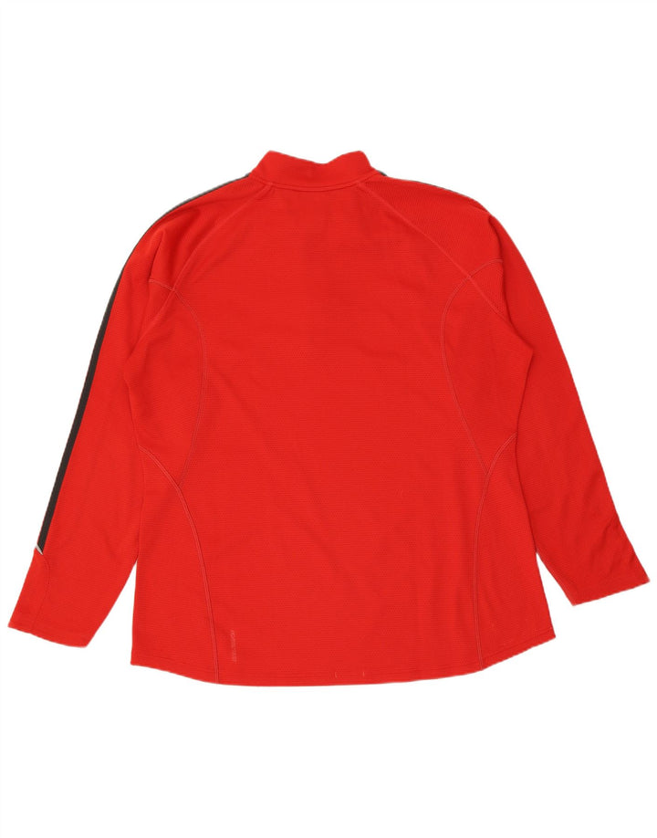 Adidas Herre Clima 365 Pullover med lynlås-hals Træningsdragt Top XL Rød Polyester