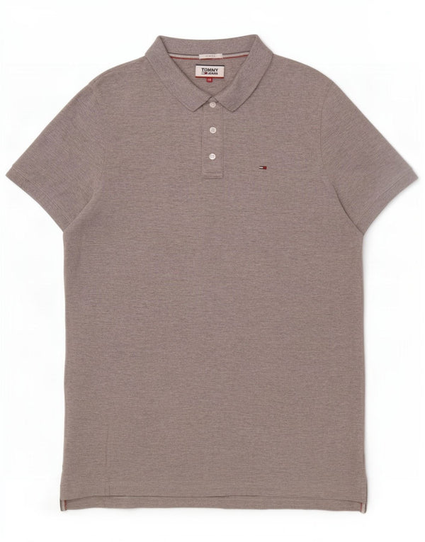 Tommy Hilfiger Herre Slim Fit Polo Shirt 2XL Grå Bomuld