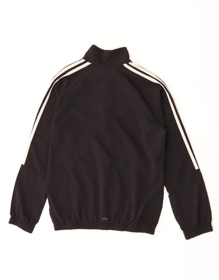 Adidas Boys Aeroready Tracksuit Topjakke 11-12 År Sort Polyester
