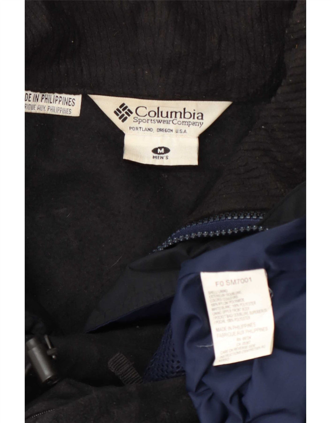 Columbia Herre Bugaboo grafisk skijakke UK 38 Medium Navy Blue Colourblock