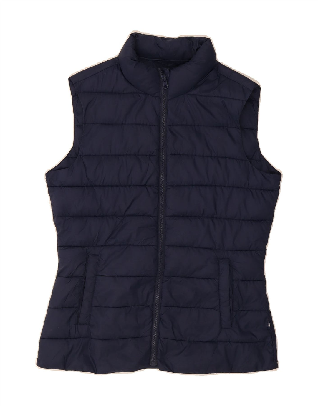 BENETTON Boys Padded Gilet 13-14 Years 3XL Navy Blue Polyester Vintage Benetton and Second-Hand Benetton from Messina Hembry 