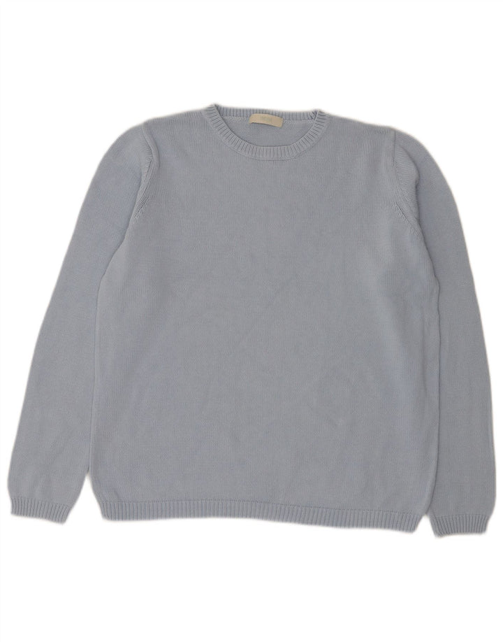 Marks & Spencer Herre sweater med rund hals, mellemblå