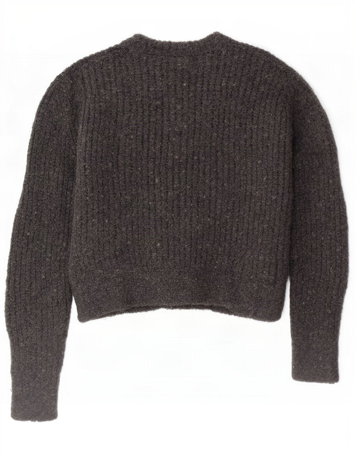 Zara Herre Boat Neck Jumper Sweater Medium Grå Akryl