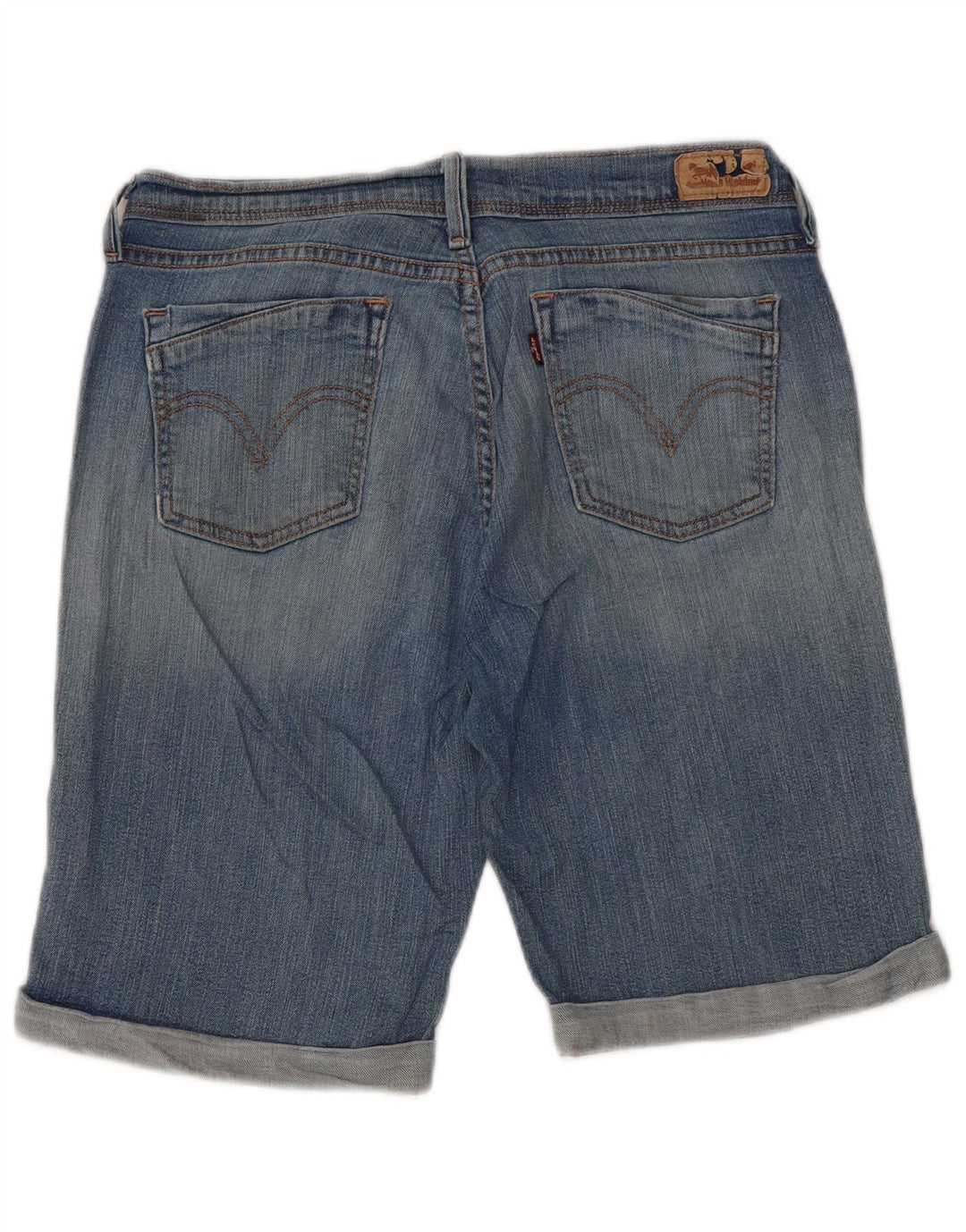 LEVI'S Dame denimshorts i mellemhøj højde US 10 Medium W30 Blå Bomuld