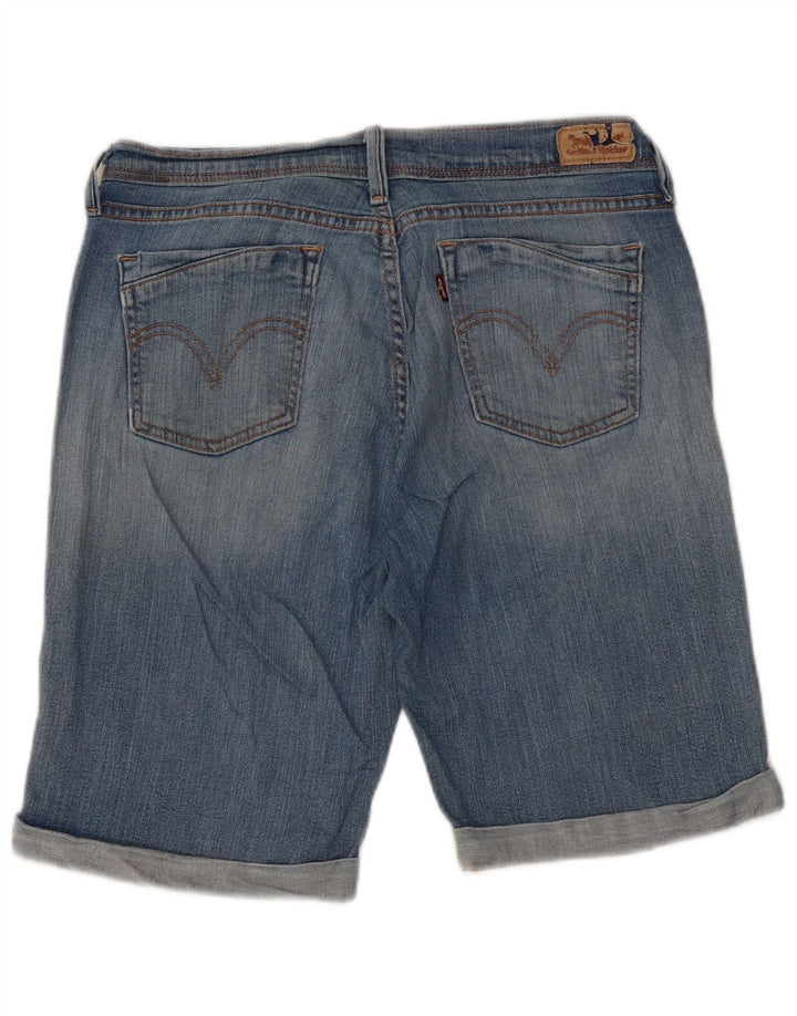 LEVI'S Dame denimshorts i mellemhøj højde US 10 Medium W30 Blå Bomuld