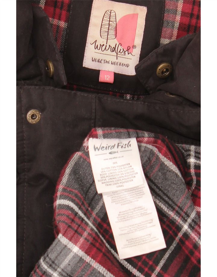 Weird Fish Dame Polstret Jakke UK 12 Medium Sort Polyester