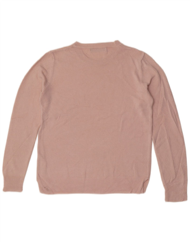 Marks & Spencer Dame sweater med rund hals DK 12 Medium Pink Akryl