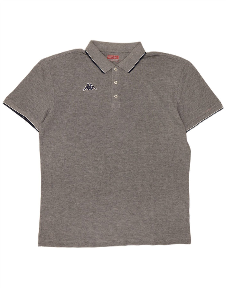 Kappa herre poloshirt XL grå bomuld