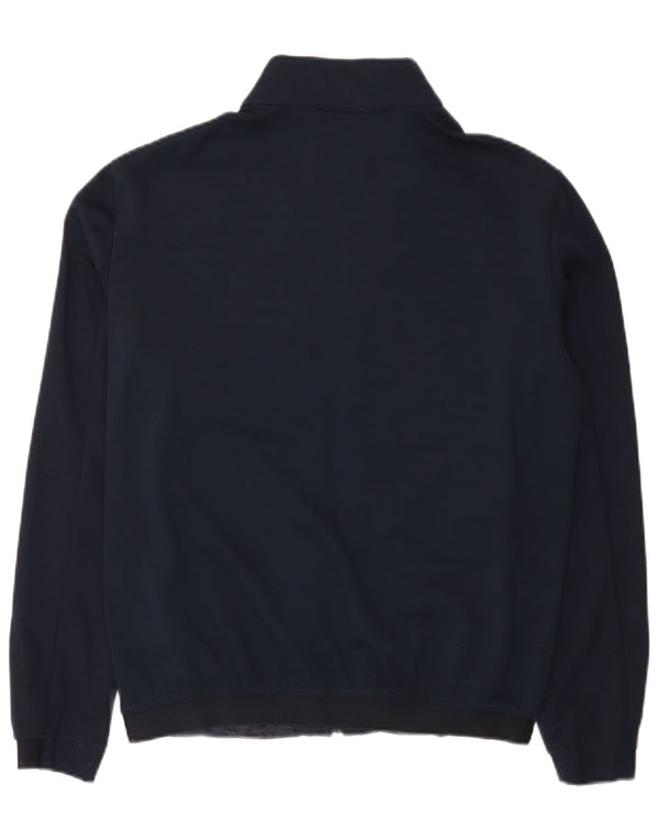 Zara Mens Bomber Jacket UK 38 Medium Navy Blue Colourblock Polyester