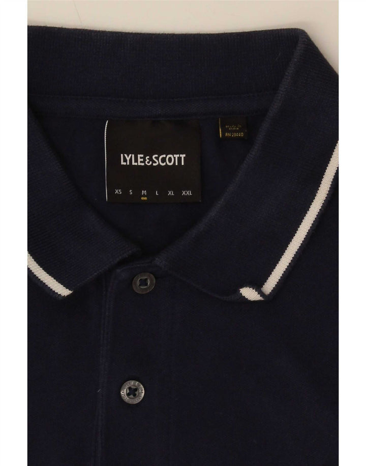 Lyle & Scott herre poloshirt Medium marineblå stribet