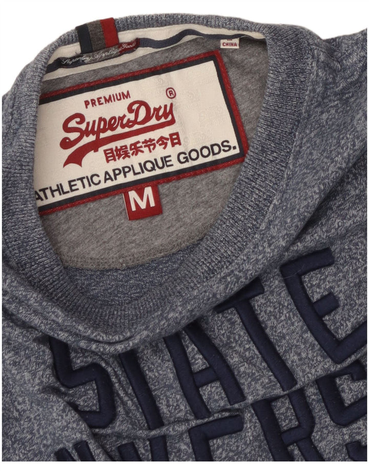 Superdry Grafisk T-shirt til mænd, mellemblå flækket