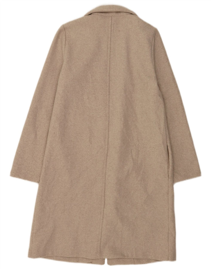 Zara Womens Open Overcoat UK 10 Small Grå Polyester