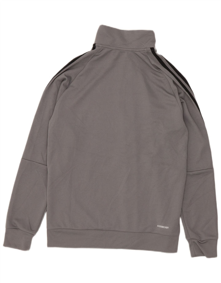 Adidas Boys Aeroready Tracksuit Topjakke 13-14 År Grå Polyester