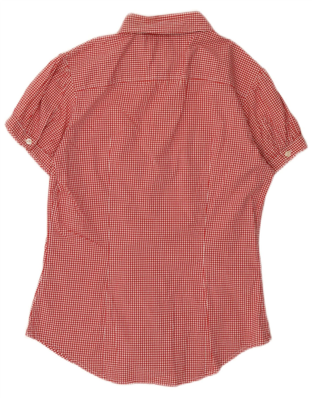 Tommy Hilfiger Kortærmet Dameskjorte US 8 Medium Rød Gingham