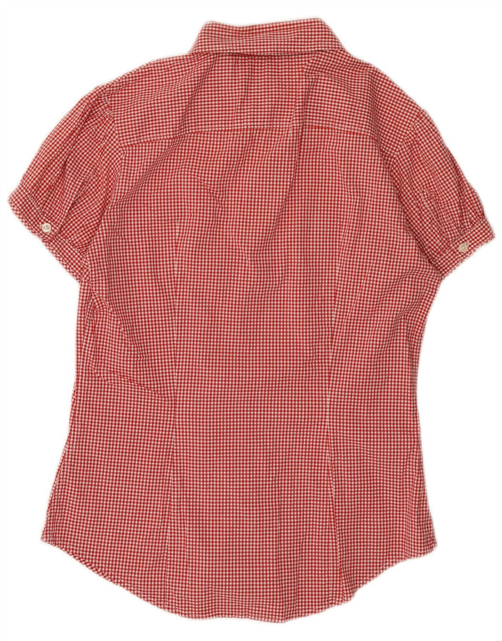 Tommy Hilfiger Kortærmet Dameskjorte US 8 Medium Rød Gingham