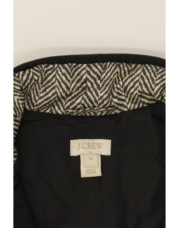 J. CREW Womens Quilted Gilet UK 6 XS Black Herringbone Polyester Vintage J. Crew and Second-Hand J. Crew from Messina Hembry 