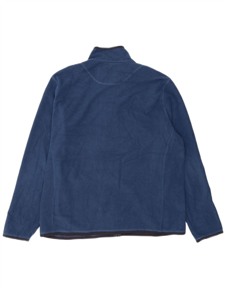 Marks & Spencer Herre Fleecejakke UK 42 XL Navy Blue Polyester