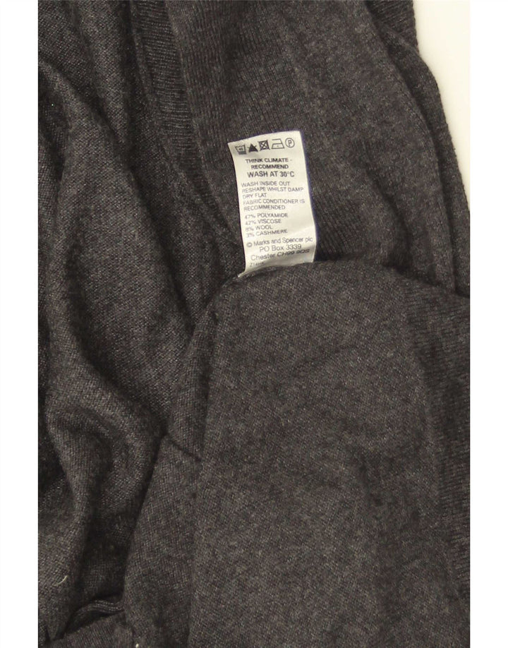 Marks & Spencer ærmeløs cardigantrøje til kvinder UK 12 Medium Grey