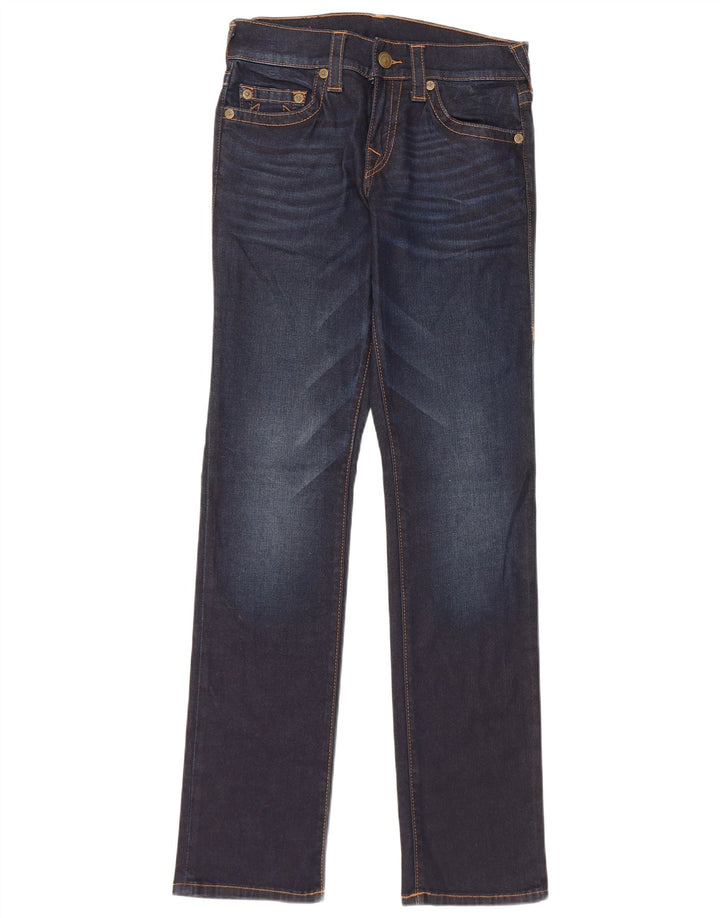True Religion Dame Slim Jeans W28 L34 Marineblå Bomuld