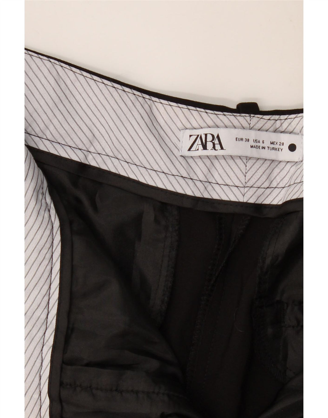 ZARA Slim Chinobukser til kvinder EU 38 Small W28 L27 Sort