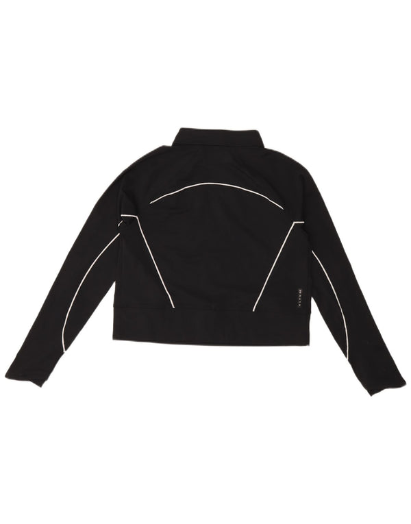 UNDER ARMOR Womens Cold Gear Crop Sweatshirt Jumper UK 10 Small Black