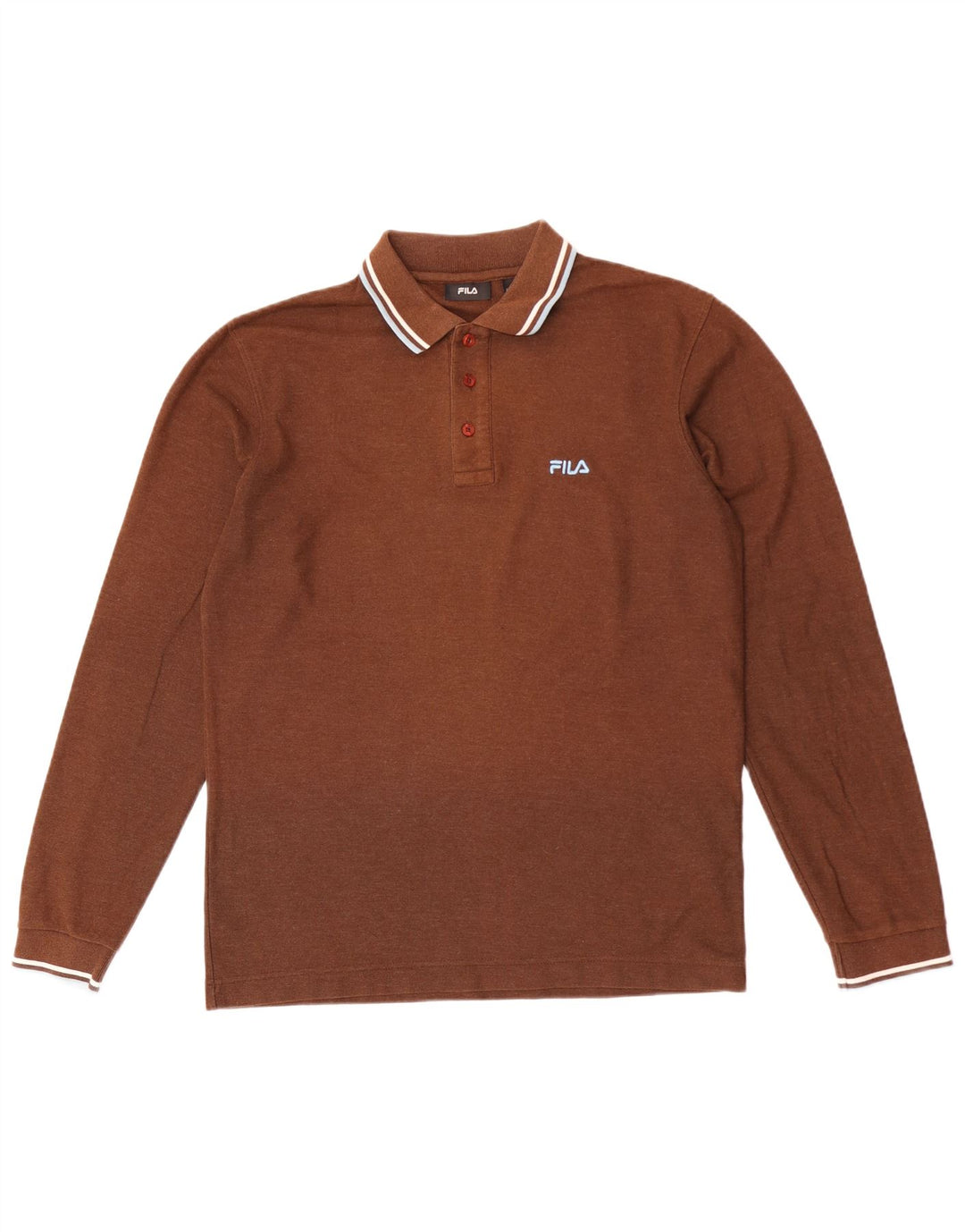 Fila Langærmet Polo Shirt til mænd Medium Brun Bomuld