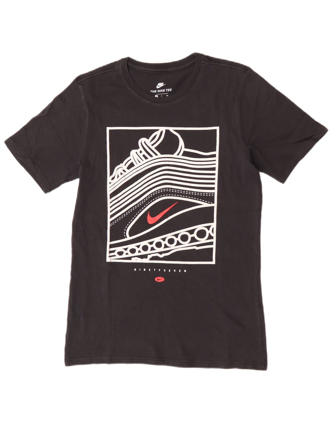 Nike Herre Athletic Cut Grafisk T-Shirt Top Lille Sort Bomuld