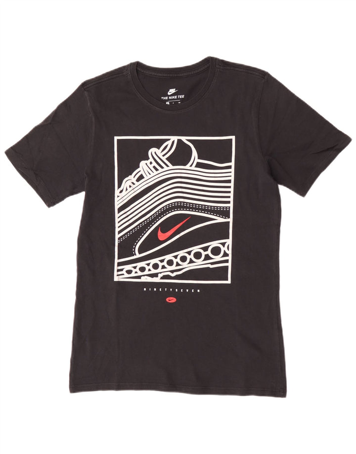 Nike Herre Athletic Cut Grafisk T-Shirt Top Lille Sort Bomuld