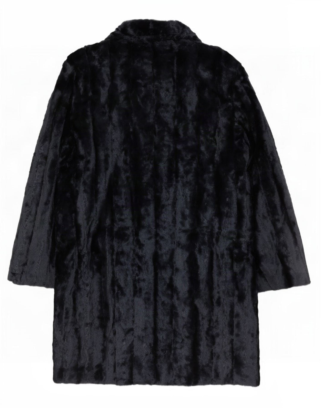 French Connection Womens Open Faux Fur Overcoat UK 12 Medium Navy Blue