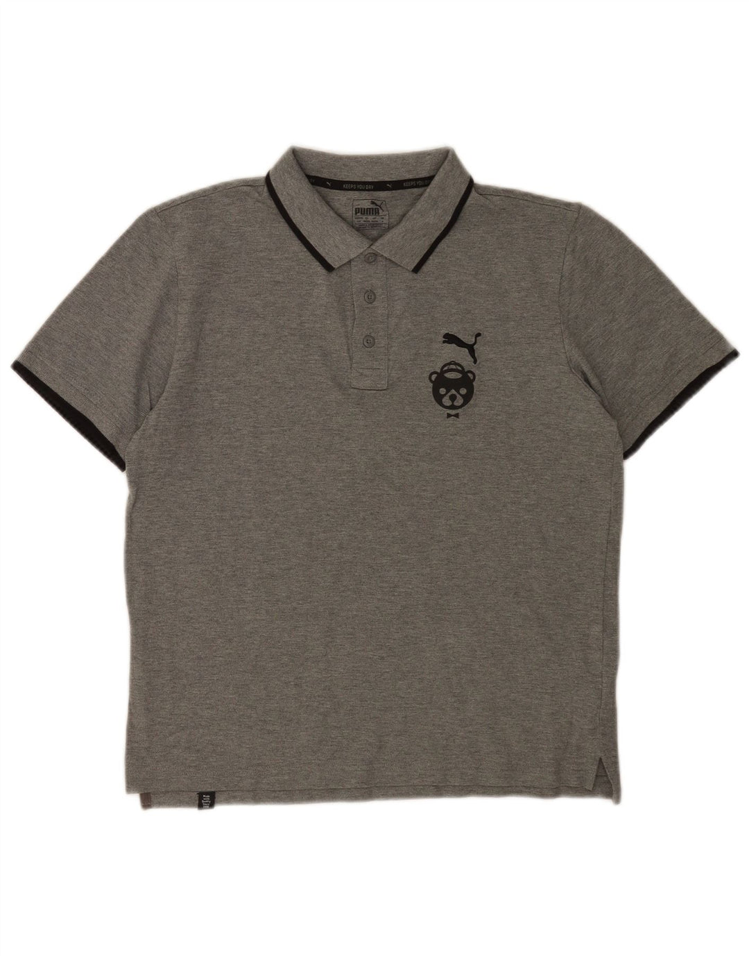 Puma Herre Barcelona Graphic Polo Shirt Lille Grå Bomuld