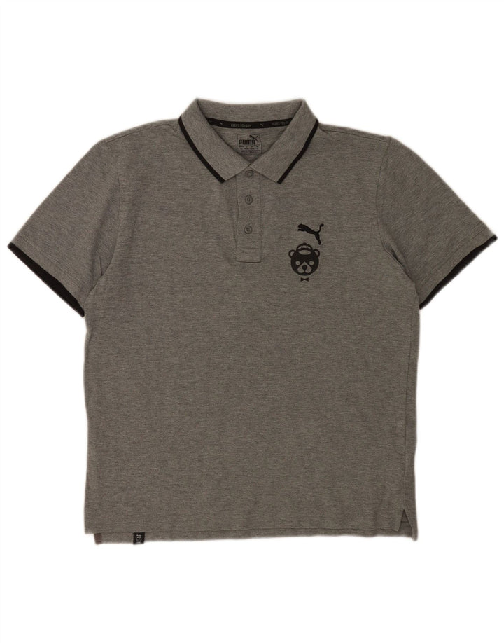 Puma Herre Barcelona Graphic Polo Shirt Lille Grå Bomuld
