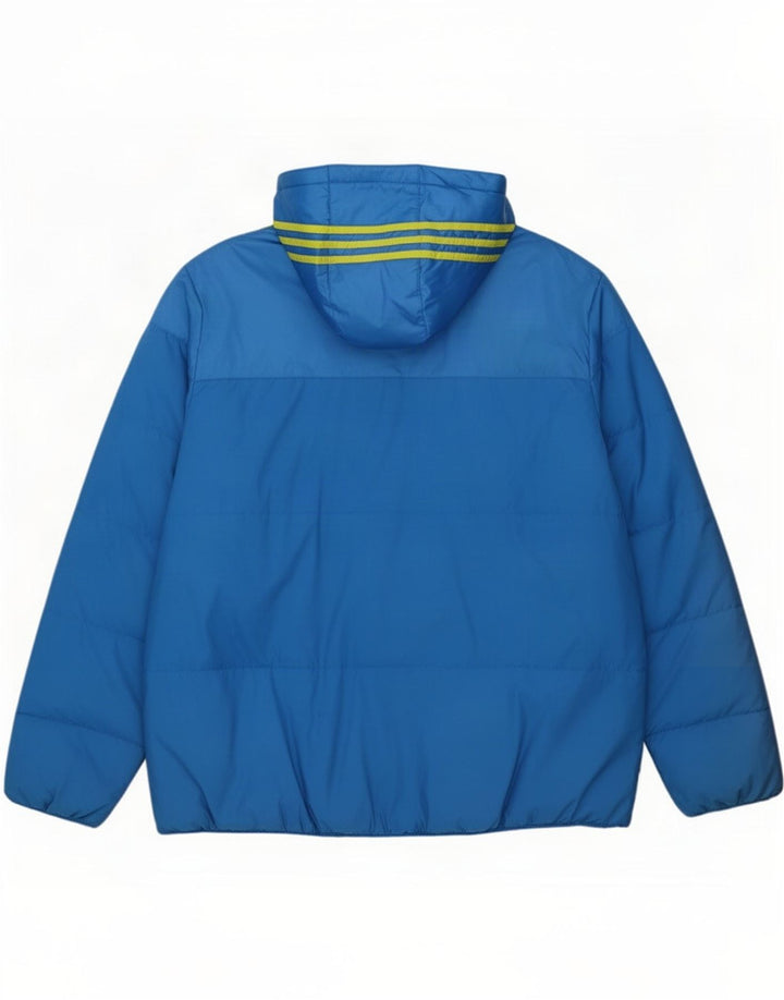 Adidas Polstret Herrejakke UK 42 XL Blå Colourblock Polyester