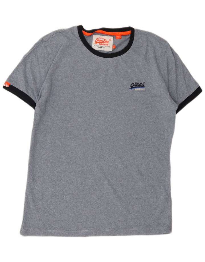 Superdry T-shirt top til mænd, stor blå bomuld