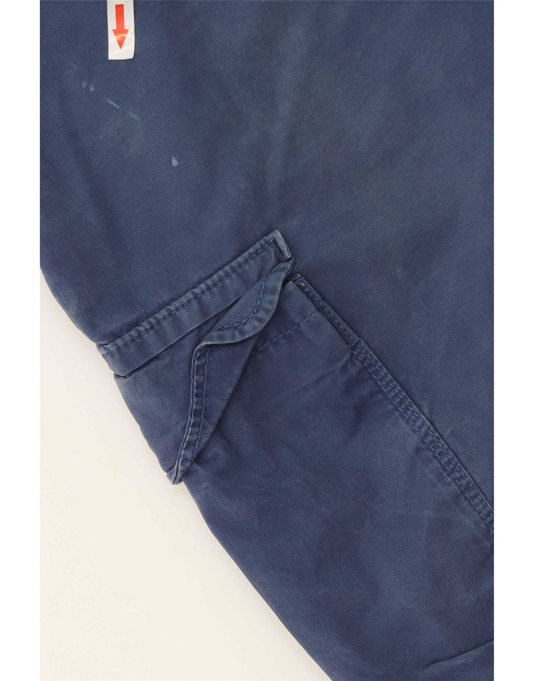 Marks & Spencer Herre Regular Cargo Shorts W36 Large Blue Cotton