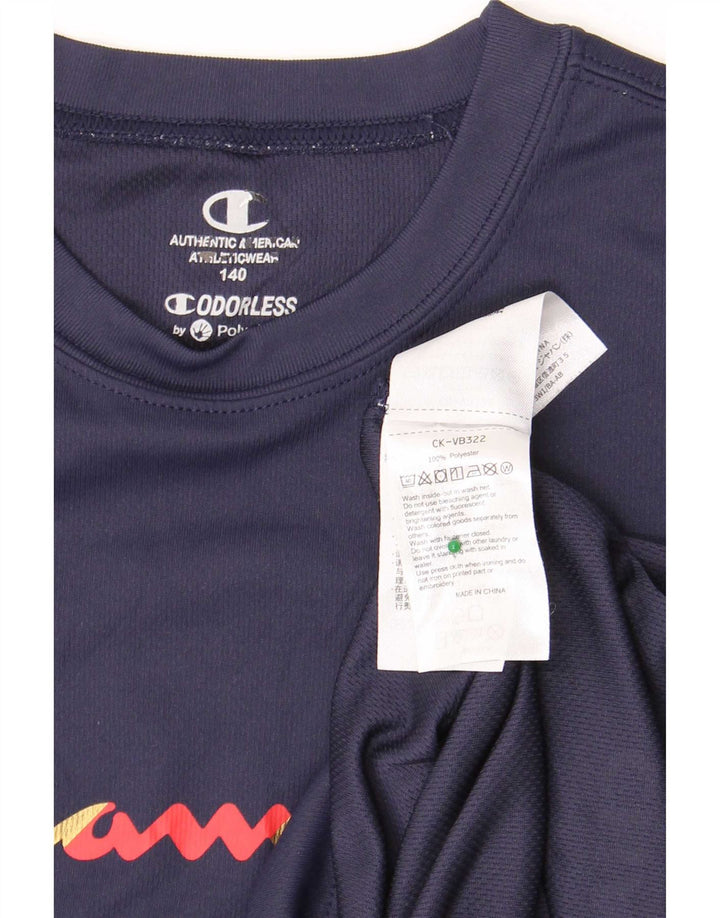 Champion drenge grafisk T-shirt top 9-10 år marineblå polyester