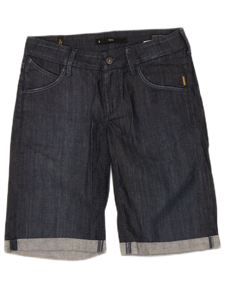 Meltin' Pot denimshorts til kvinder W26 Små marineblå bomuld