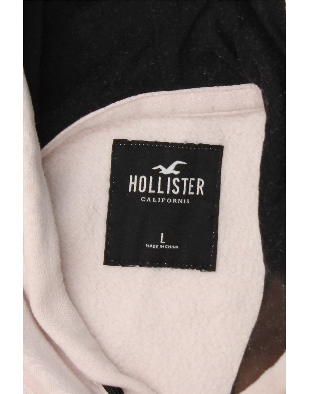 HOLLISTER Grafisk hættetrøje til mænd Large White Colourblock Bomuld
