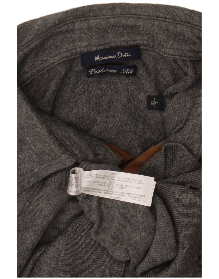 MASSIMO DUTTI Herre Polo Neck sweater Stor Grå Bomuld