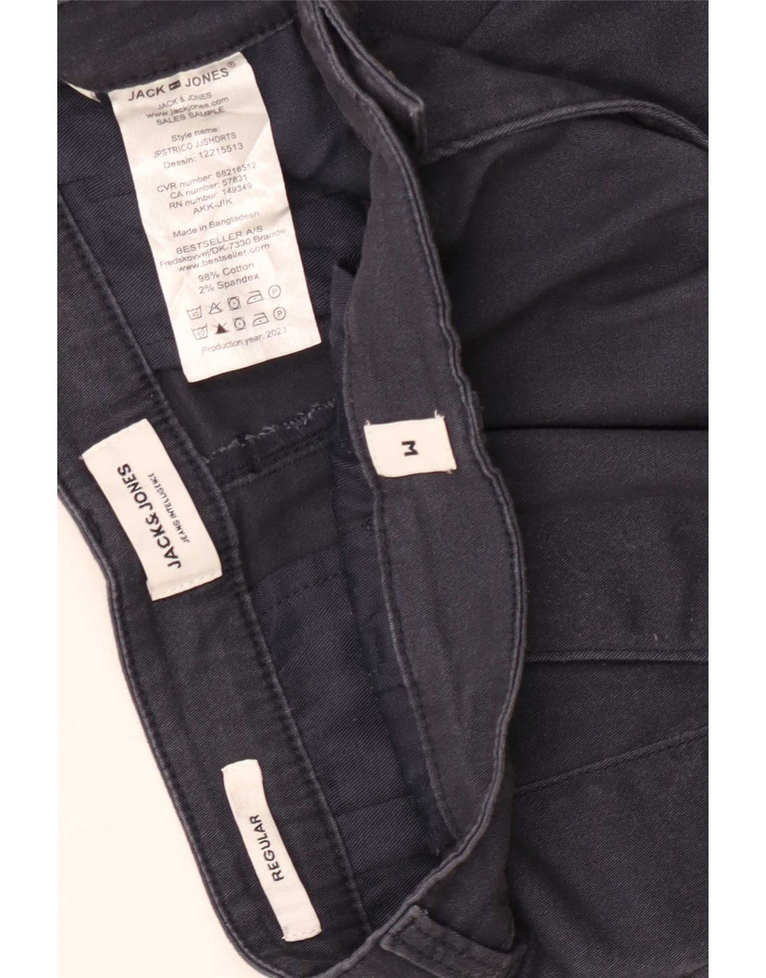 Jack & Jones Womens Regular Fit Chino Shorts Medium W30 Marineblå Bomuld