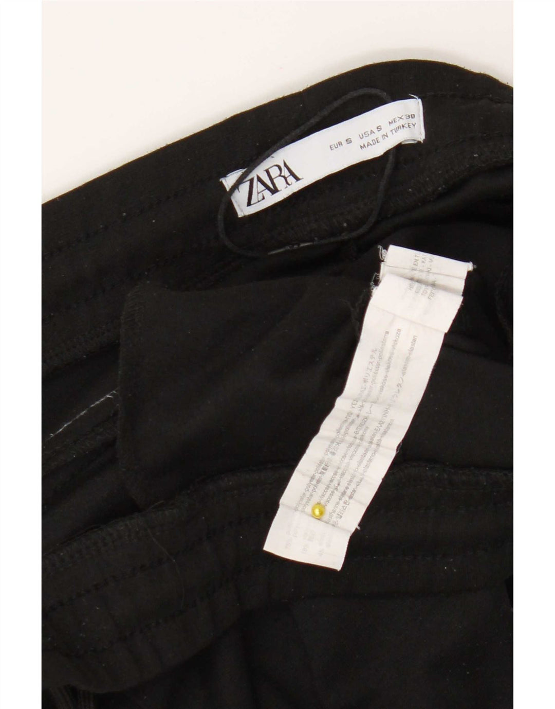 Zara Herre Crop træningsdragt Bukser Joggers Lille sort polyester