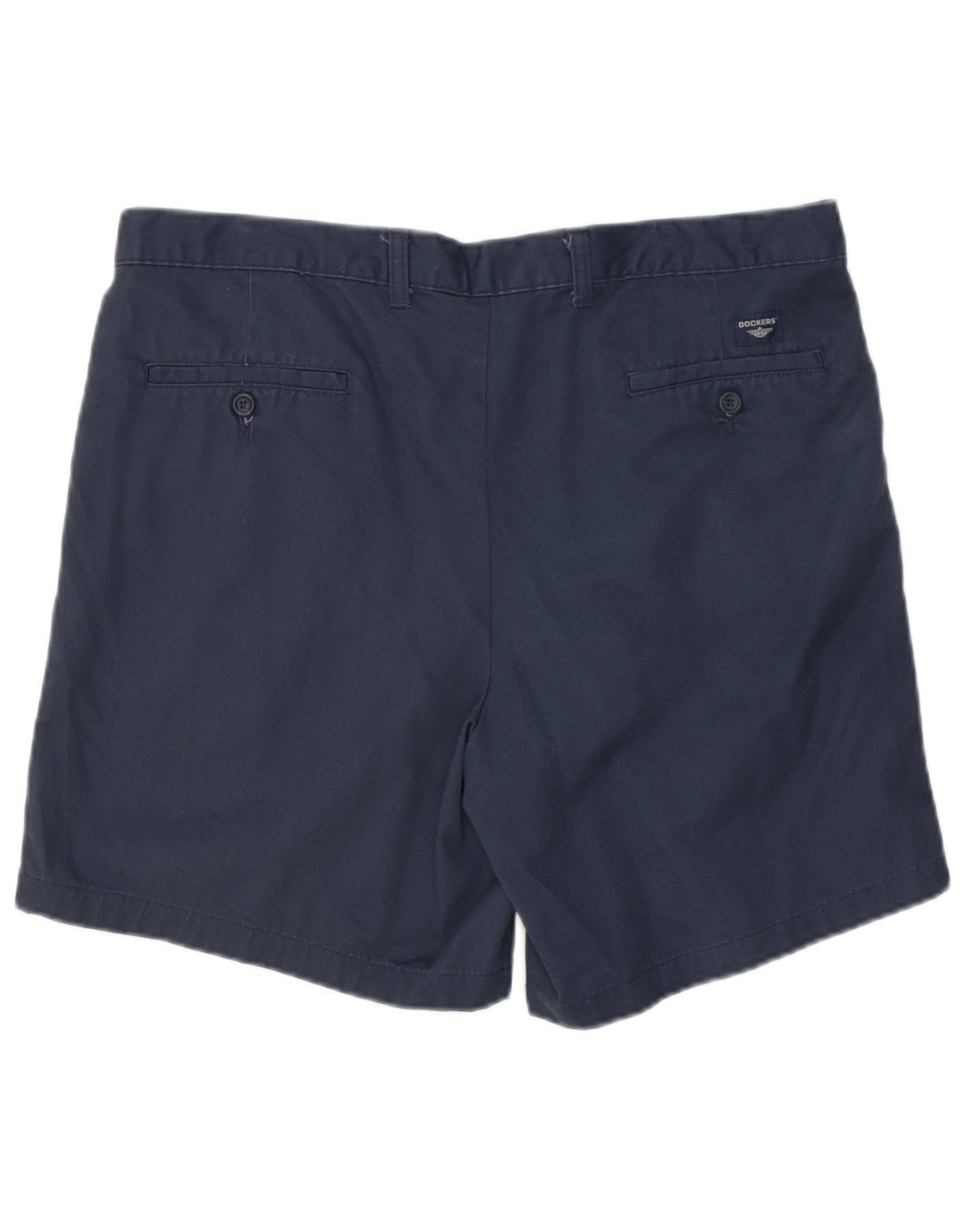 DOCKERS Herre Pegged Chino Shorts W38 XL Marineblå Bomuld