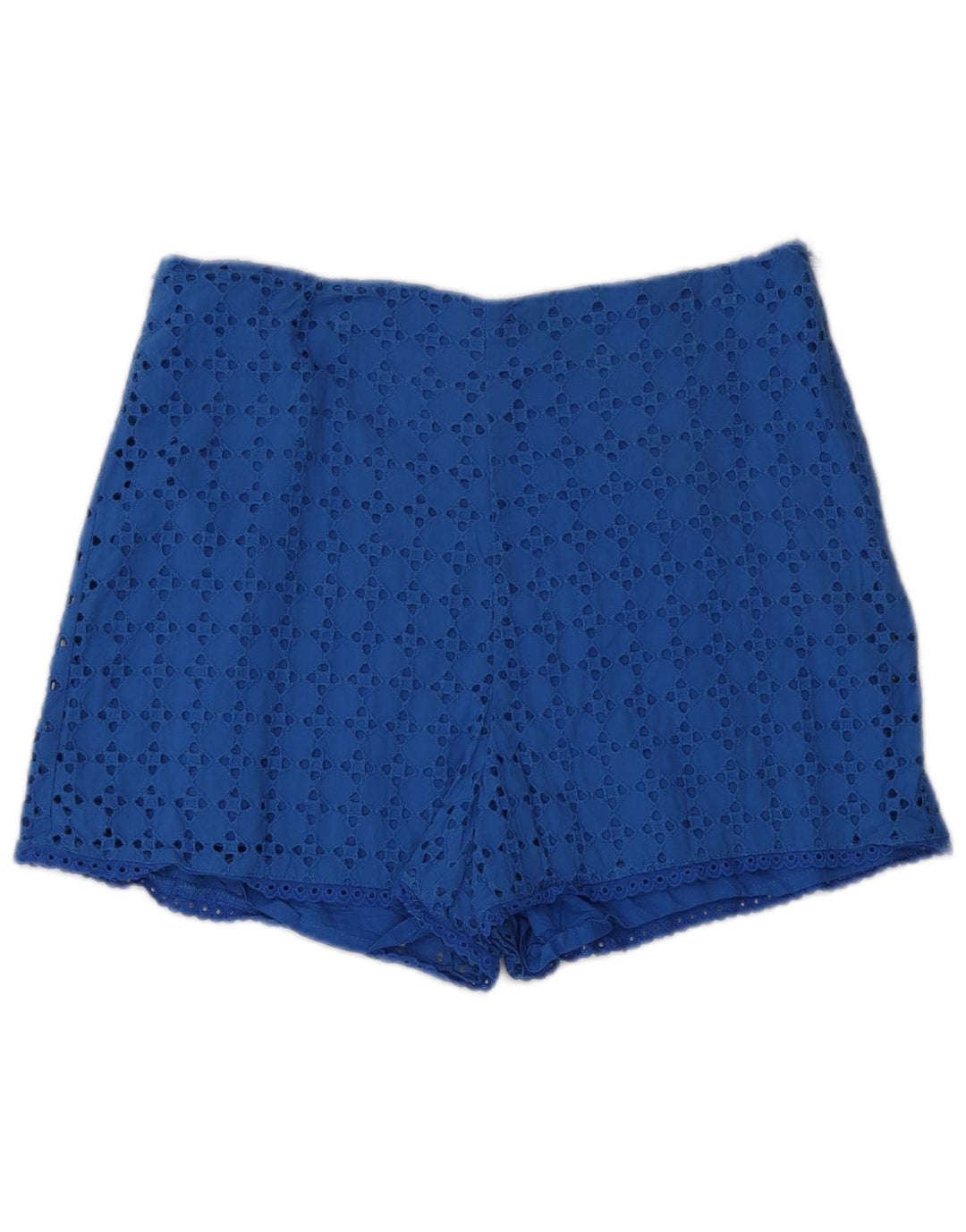 ZARA Womens High Waist Casual Shorts Large W30  Blue