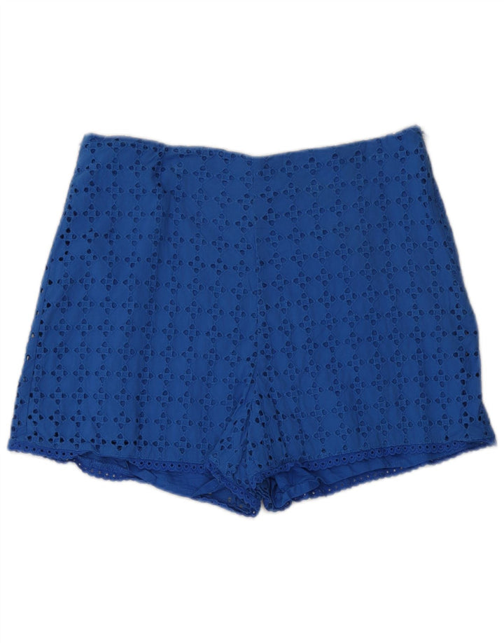 ZARA Womens High Waist Casual Shorts Large W30  Blue