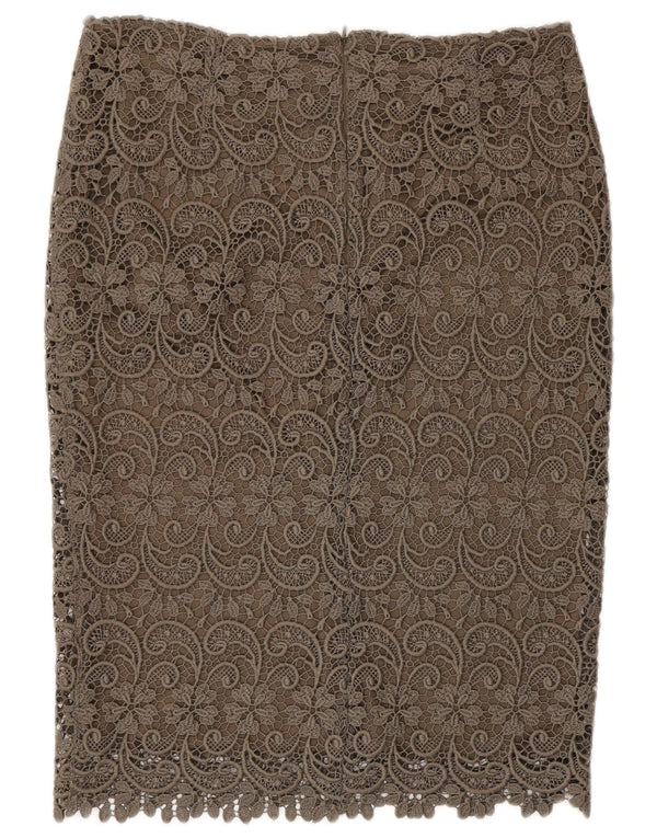 Marks & Spencer Womens Autograph lige nederdel UK 12 Medium W30 Khaki