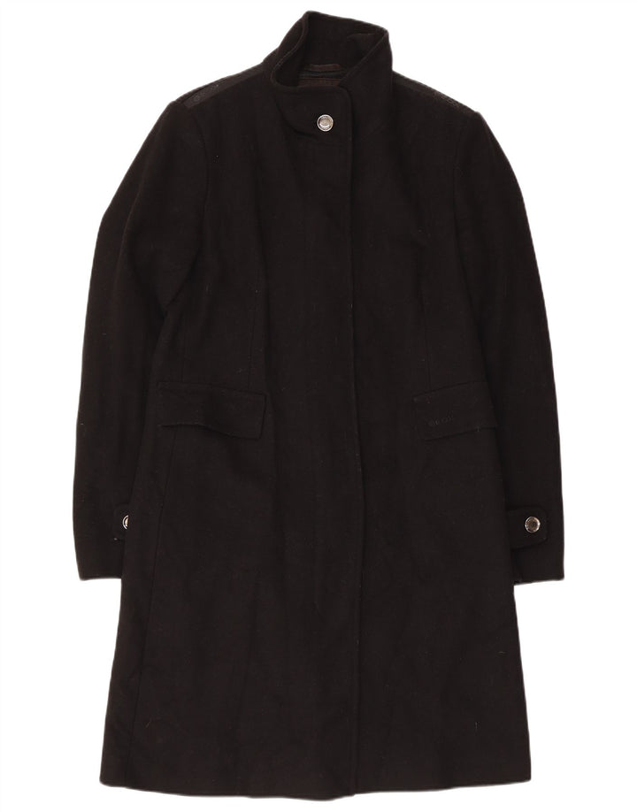 Geox Womens Respira Overfrakke UK 10 Small Black Wool