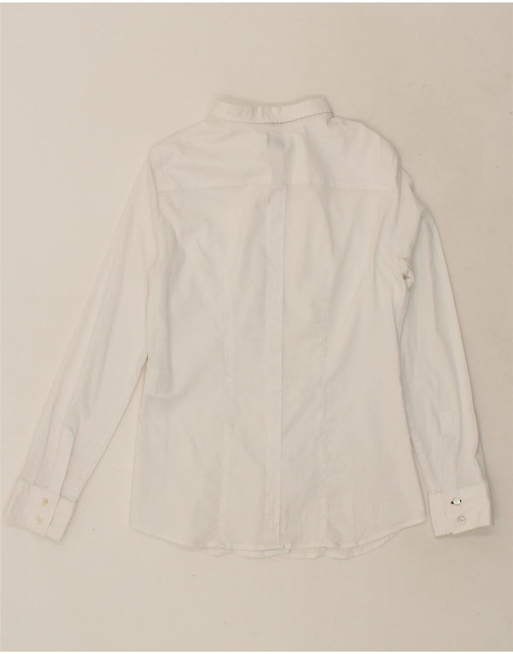 ARMANI JEANS Womens Shirt US 10 Large White Cotton Vintage Armani Jeans and Second-Hand Armani Jeans from Messina Hembry 