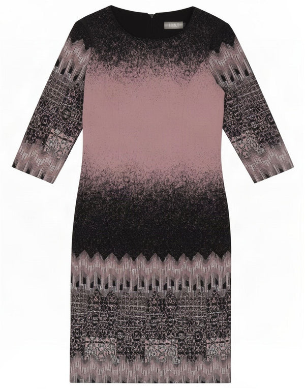 Libra Womens 3/4-ærmet kappekjole UK 8 Small Multicolor Colourblock