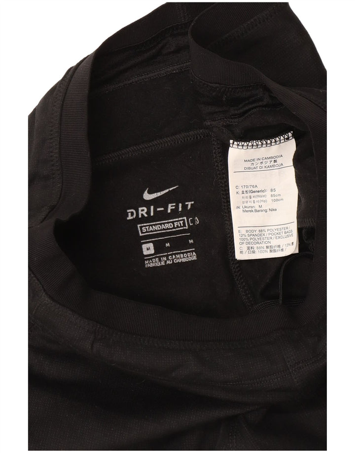 Nike Dame Dri Fit træningsdragt Bukser Joggers UK 14 Medium Sort